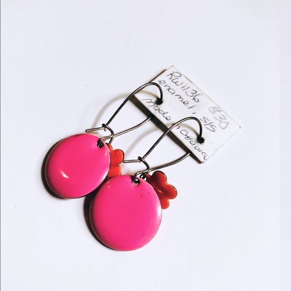 ☼4 for 20$☼ Pink Flower Earrings - Picture 4 of 4